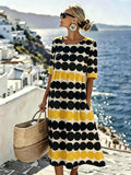 Harper™ | Retro Dot Summer Midi Dress