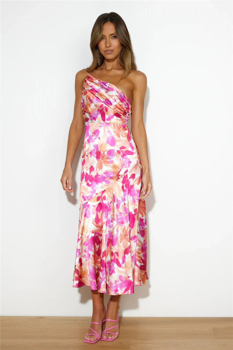 Eliza - One-Shoulder Midi Dress