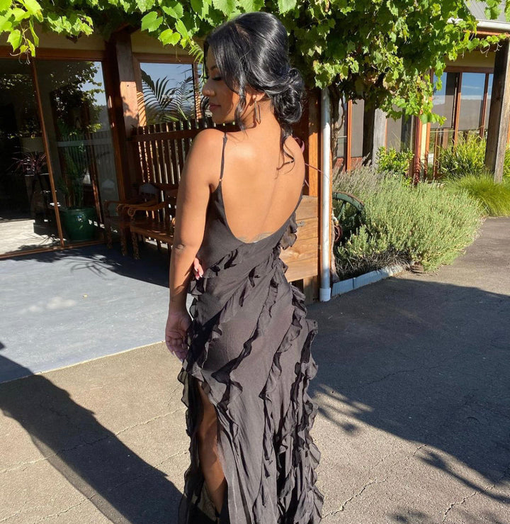 Zara - Ruffled Maxi Dress