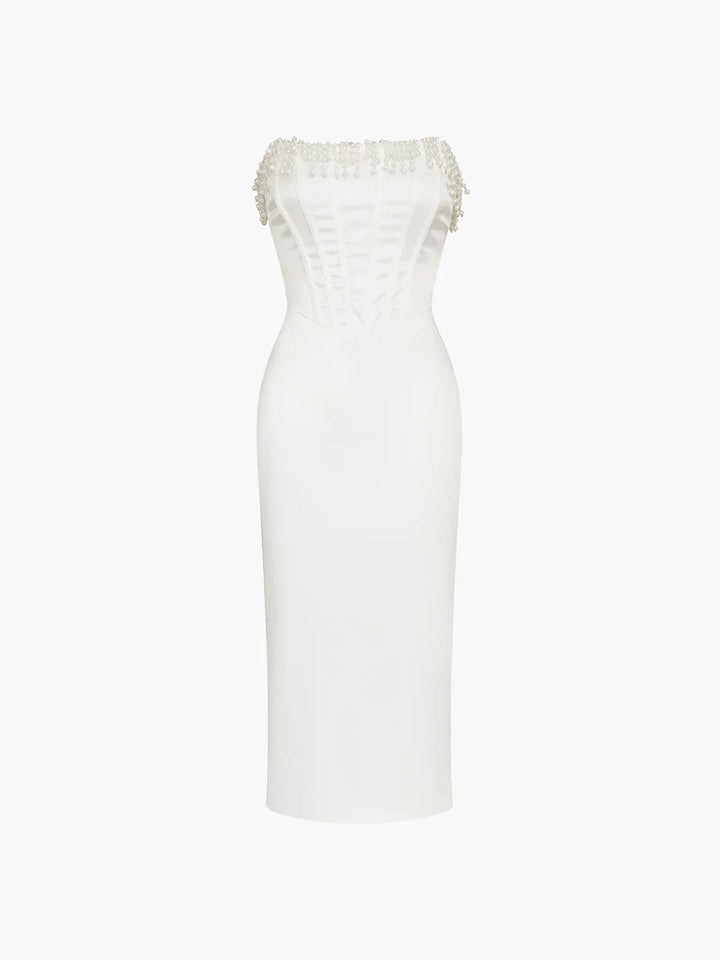 Zahra - Stunning Satin Midi Dress