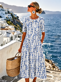 Sarah | Effortless Floral Midi Dress