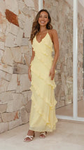Luna Fashion House | Women’s Ruffle Maxi Dress – Elegant Summer Dress