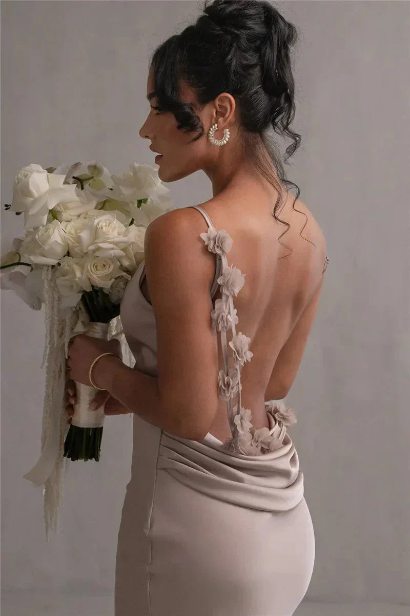 Cassiane - Satin Flower Dress