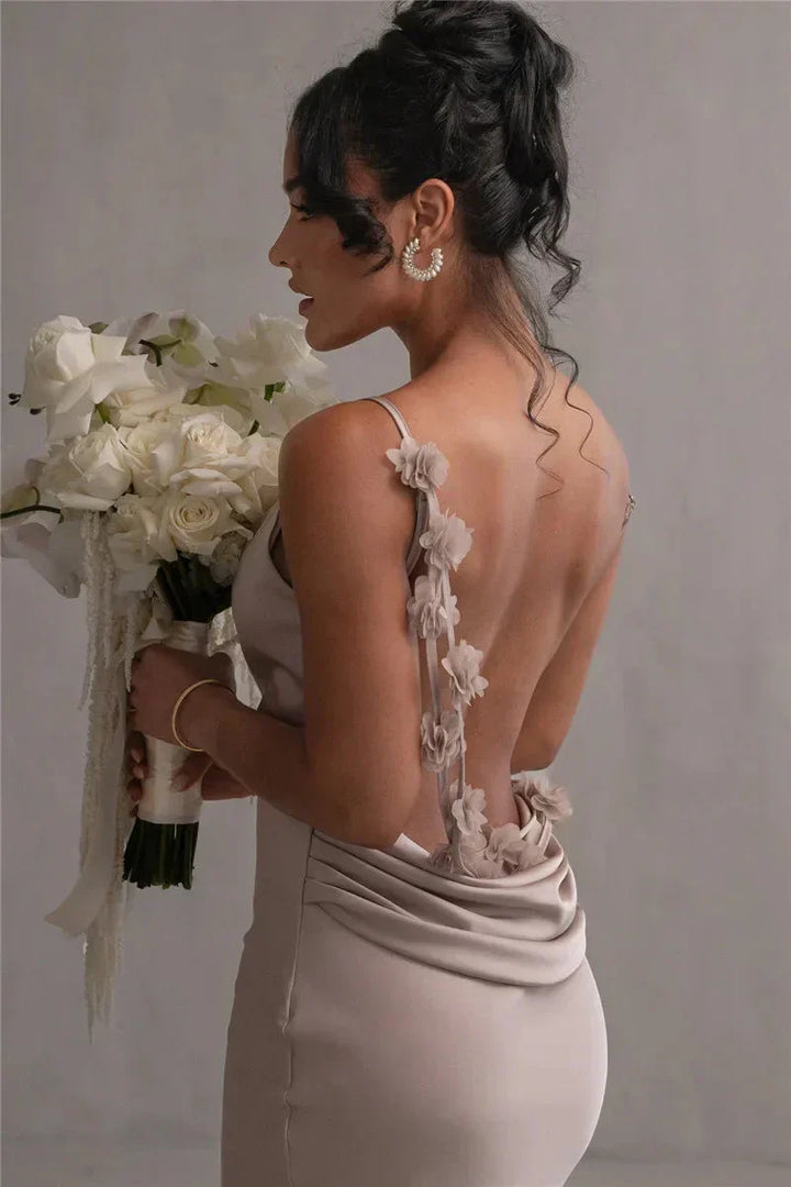 Cassiane - Satin Flower Dress