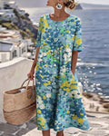 Elena™ - Elegant Floral Summer Midi Dress